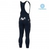 Completo Maglia ML + Pantaloncino con bretelle ML 2020 Movistar Team Winter Invernale N001